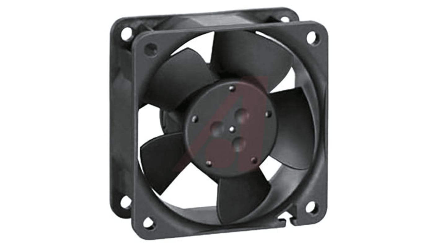 ebm-papst 600 N Series Axial Fan, 12 V dc, DC Operation, 56m³/h, 2.9W, 60 x 60 x 25mm