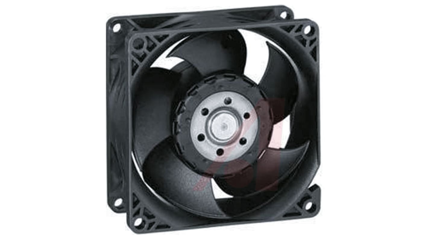 ebm-papst 8200 J Series Axial Fan, 24 V dc, DC Operation, 190m³/h, 26W, 80 x 80 x 38mm