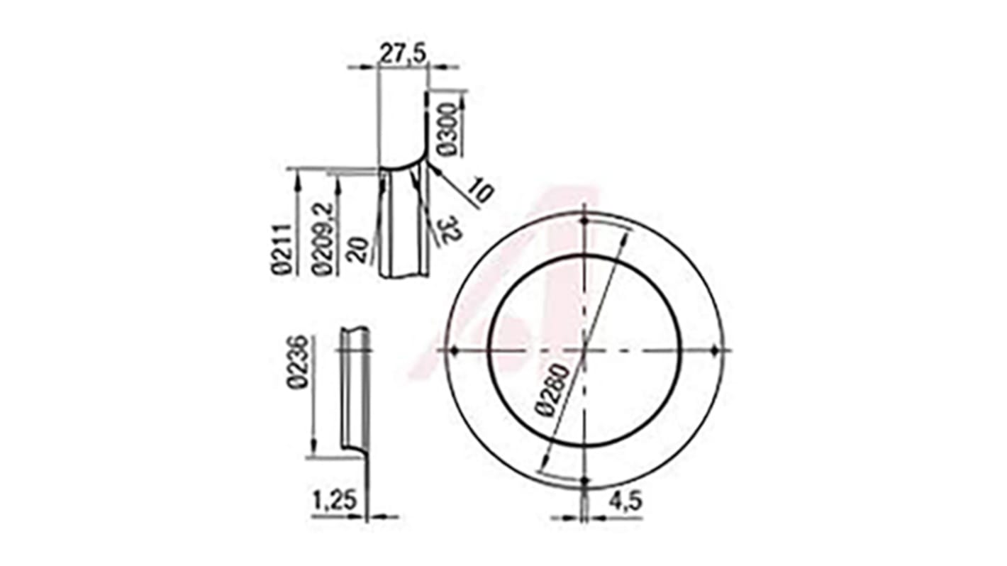 Fan Inlet Ring for use with ebm-papst Motorized Impeller 310