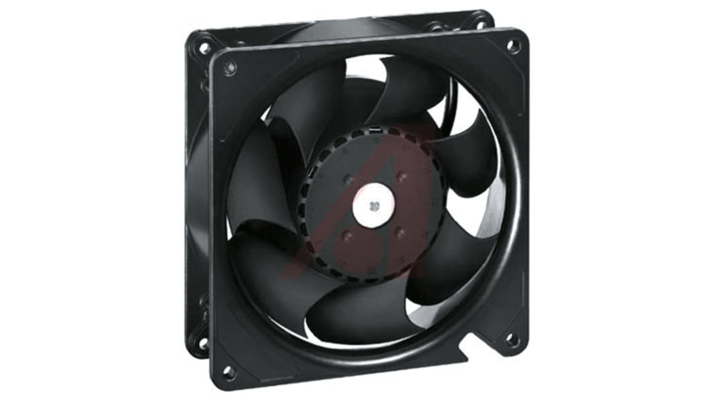 ebm-papst DV Series Axial Fan, 48 V dc, DC Operation, 270m³/h, 18.5W, 127 x 127 x 38mm