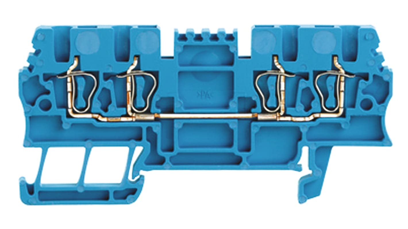 Weidmuller Robotics Series Blue Feed Through Terminal Block, 1.5mm², Single-Level, Clamp Termination