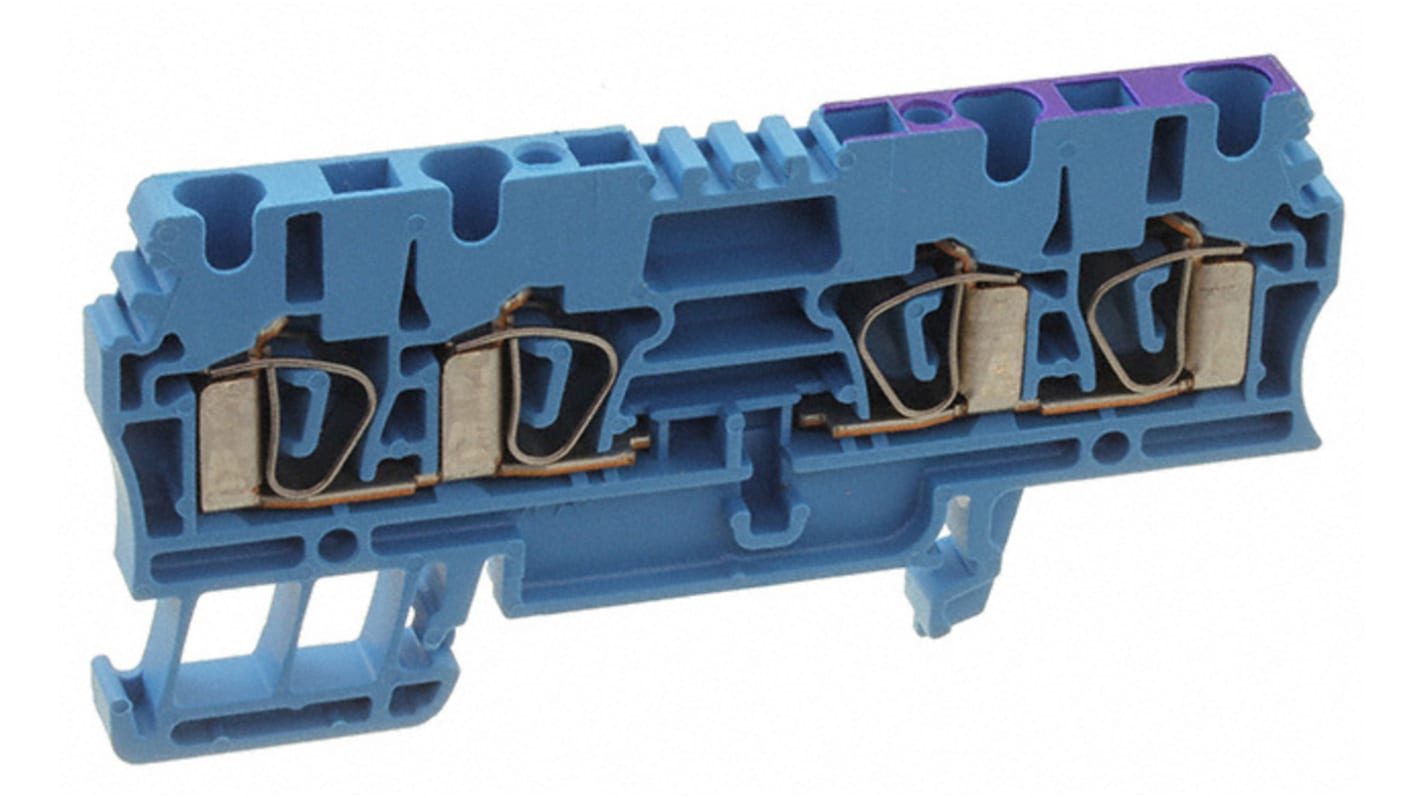 Weidmuller 1608610000 Z Series Blue, 2.5mm², Single-Level, Clamp Termination
