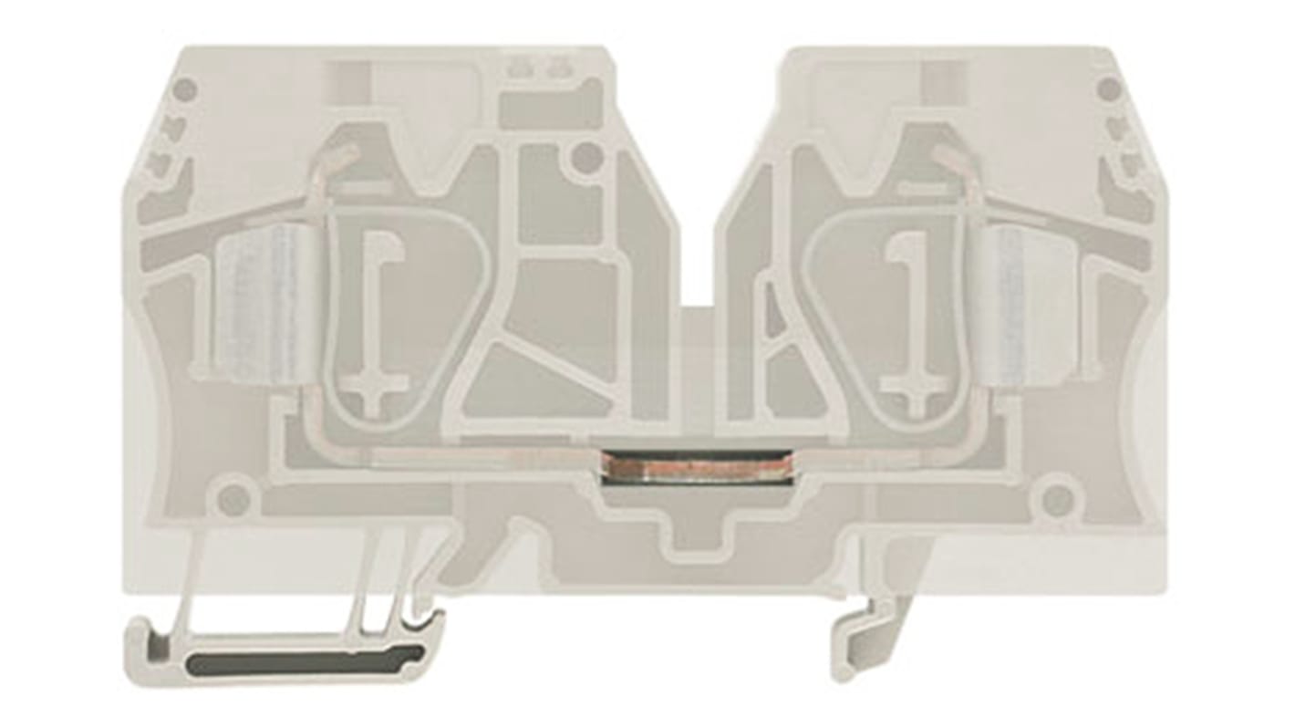 Morsettiera per guida DIN Weidmuller, Beige scuro, livello Singolo, 76A