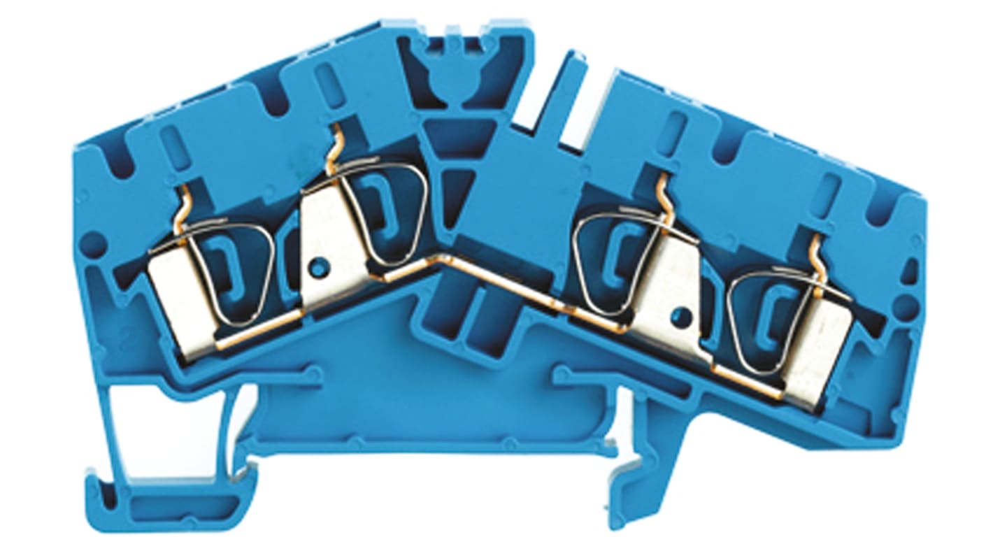 Weidmuller 1806990000 Z Series Blue, Single-Level, Clamp Termination
