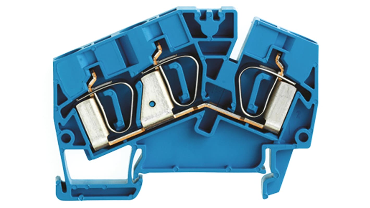 Weidmuller 1771420000 Z Series Blue, Single-Level, Clamp Termination