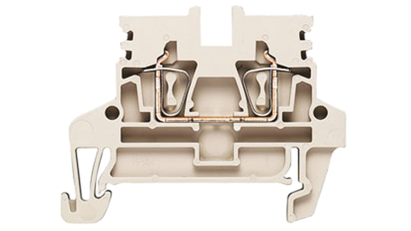 Weidmuller Z Series Beige Feed Through Terminal Block, 0.5 → 4mm², Single-Level, Clamp Termination