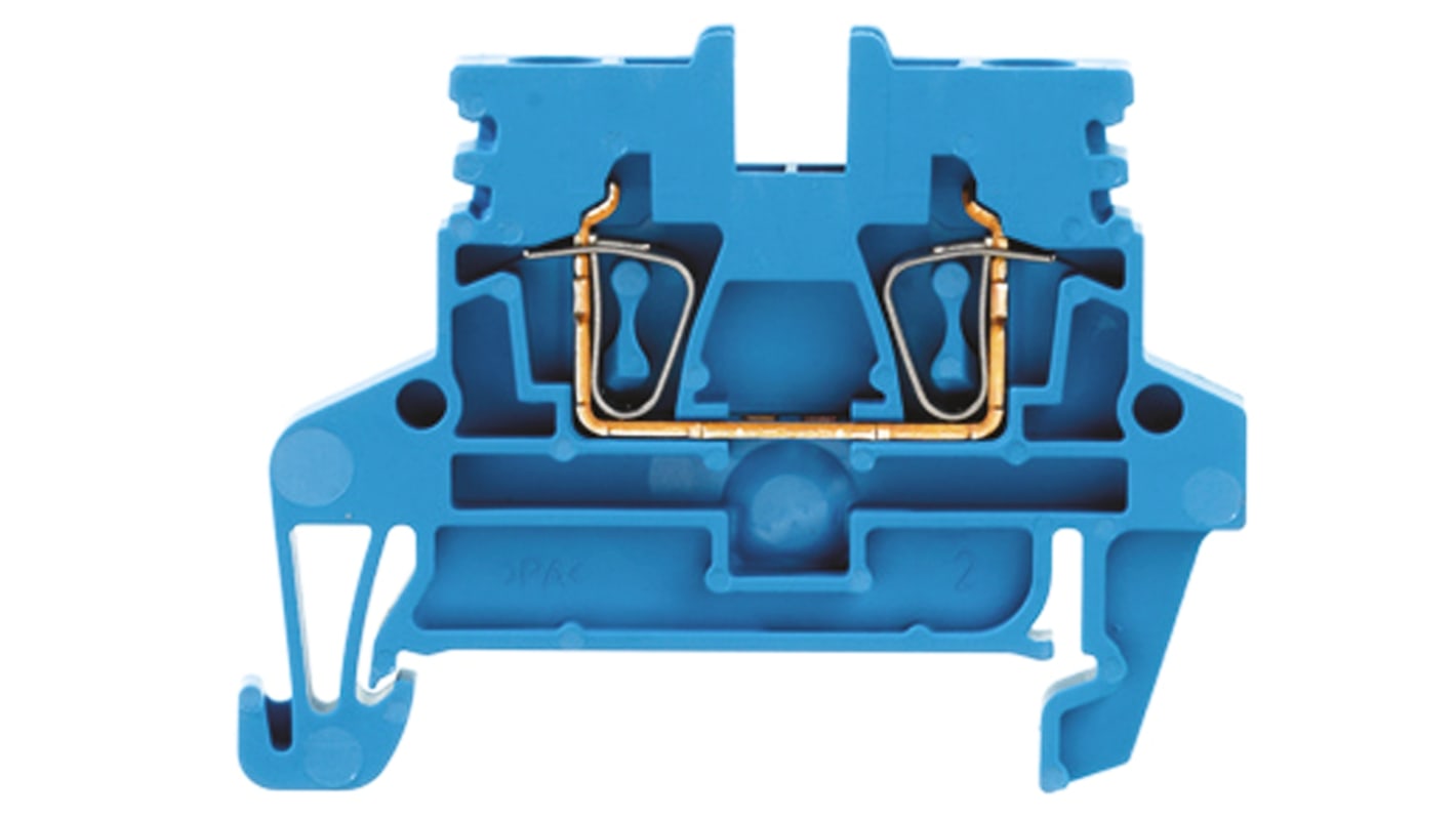 Weidmuller Z Series Blue Feed Through Terminal Block, 0.5 → 4mm², Single-Level, Clamp Termination