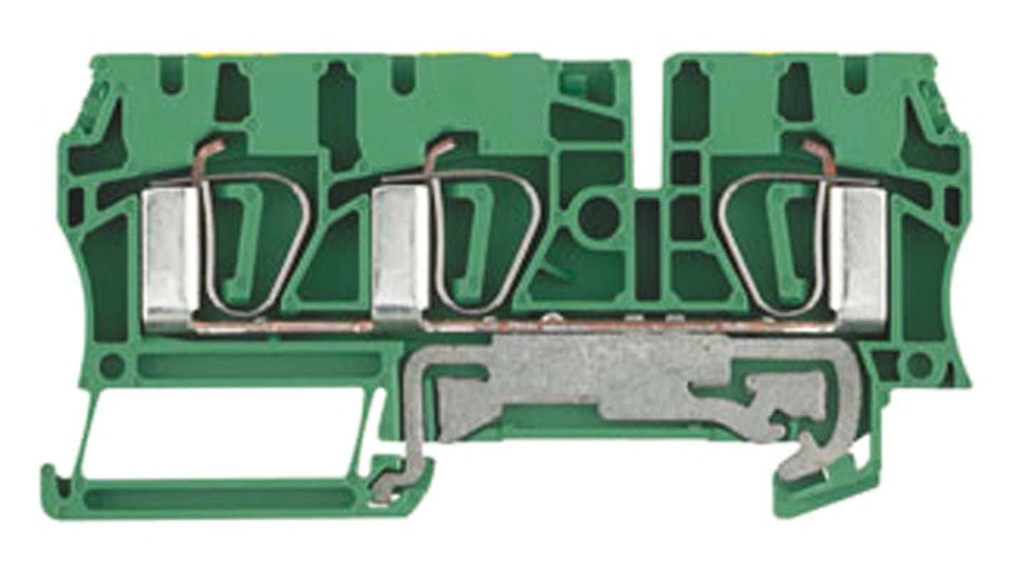Weidmuller 7904170000 Z Series Green, Yellow, Single-Level, Clamp Termination
