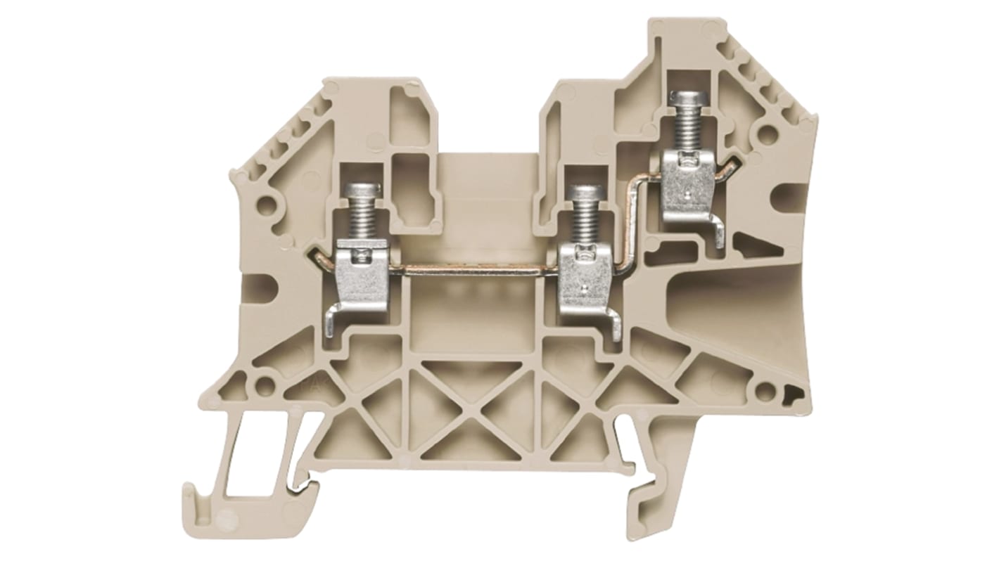 Weidmuller 1905140000 W Series Dark Beige, Single-Level, Screw Termination