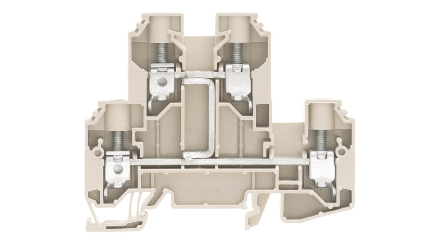 Weidmuller 1186770000 W Series Dark Beige, Double-Level, Screw Termination
