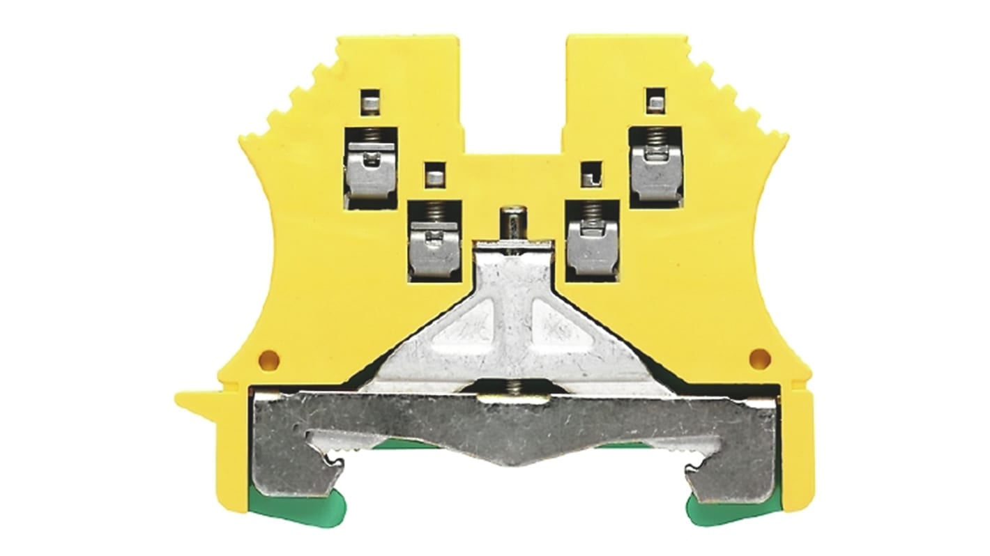 Weidmuller 1016500000 W Series Green, Yellow, 1.5mm², Single-Level, Screw Termination