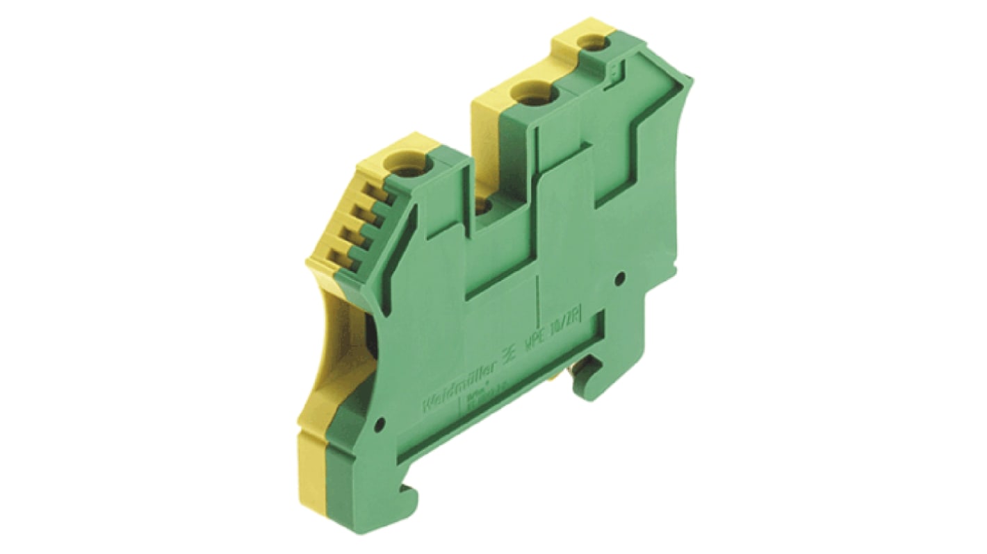 Weidmuller 1042500000 W Series Green, Yellow, Single-Level, Screw Termination