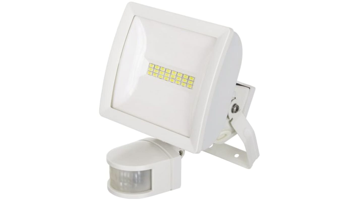 LED Floodlight 10W c/w PIR White