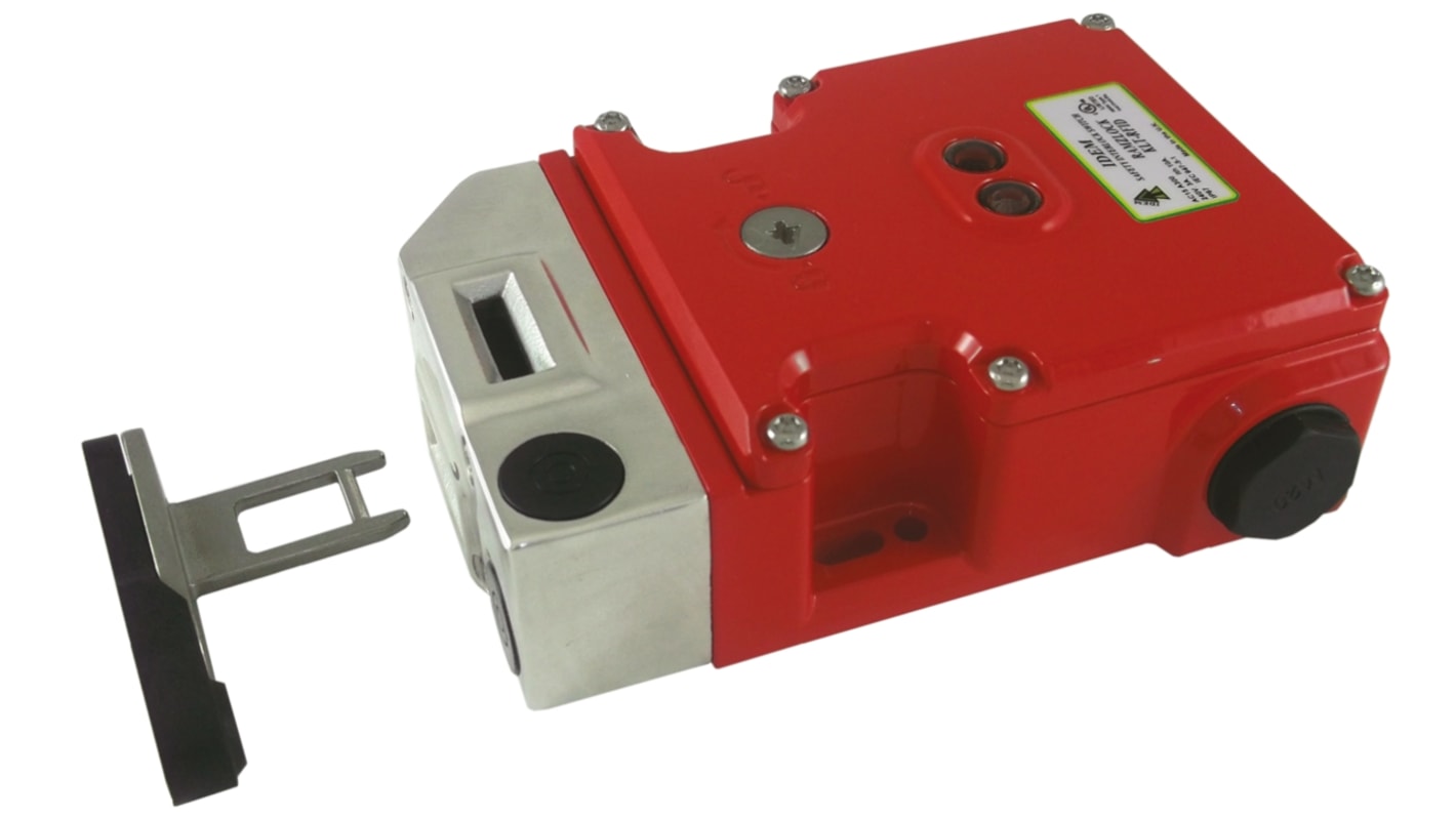 Interruptor de bloqueo por solenoide IDEM RAMZLOCK KLTM-RFID, 24V dc, cont. aux. 1NA, Alimentar para desbloquear, IP67