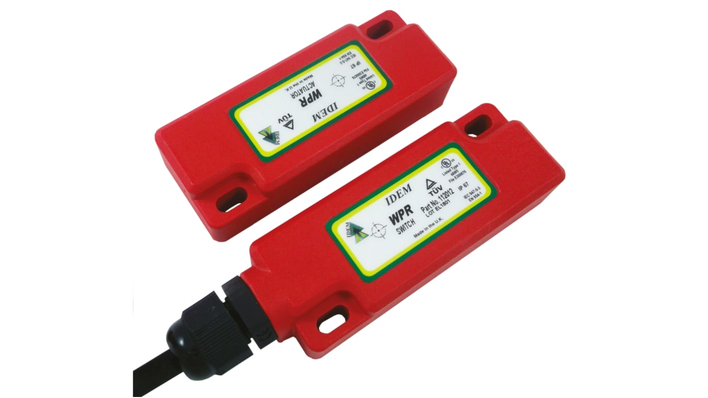 IDEM IDEMAG WPR M12 Berührungsloser Sicherheitsschalter aus Kunststoff 250V ac, 2 Öffner / Schließer, Magnet Betätiger
