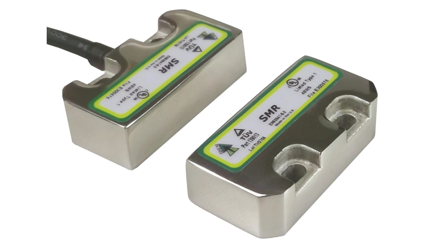 IDEM 非接触式安全开关, 磁性执行器, 2常闭安全触点, 2m 电缆连接, IP67, IP69K, SMR系列