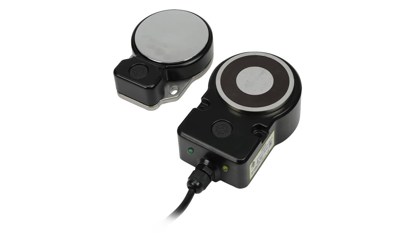 IDEM MGL Series Magnetic, RFID Non-Contact Safety Switch, 24V dc, Aluminium Housing, 2NC, M12