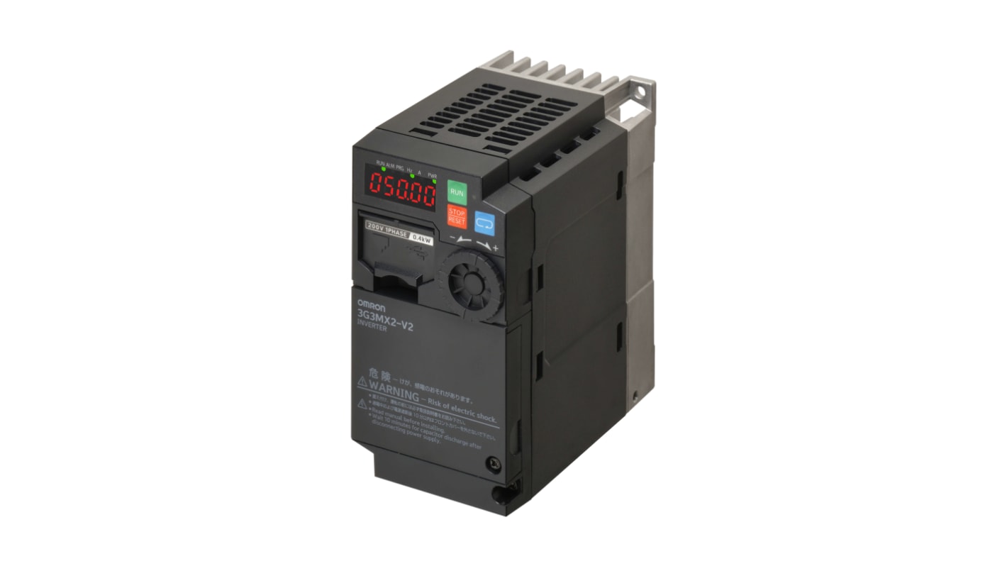 Omron 3G3MX2 3-Phasen Frequenzumrichter 0,75 kW 230 V ac / 5,0 A 0.1 → 400Hz für 0,7 kW Wechselstrommotor