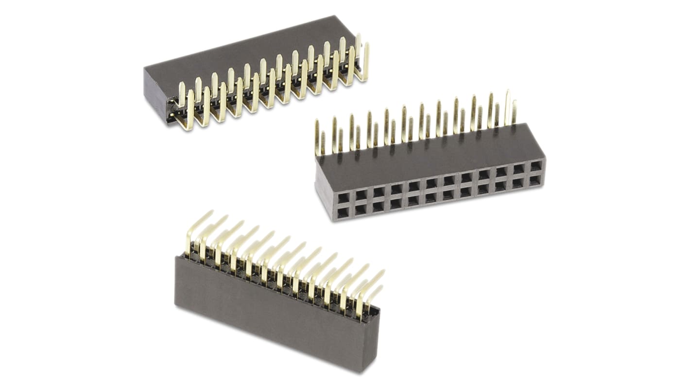 Gniazdo PCB 64 -pinowe 2 -rzędowe raster: 2.54mm typu płytka – płytka Kąt Proste Przewlekany
