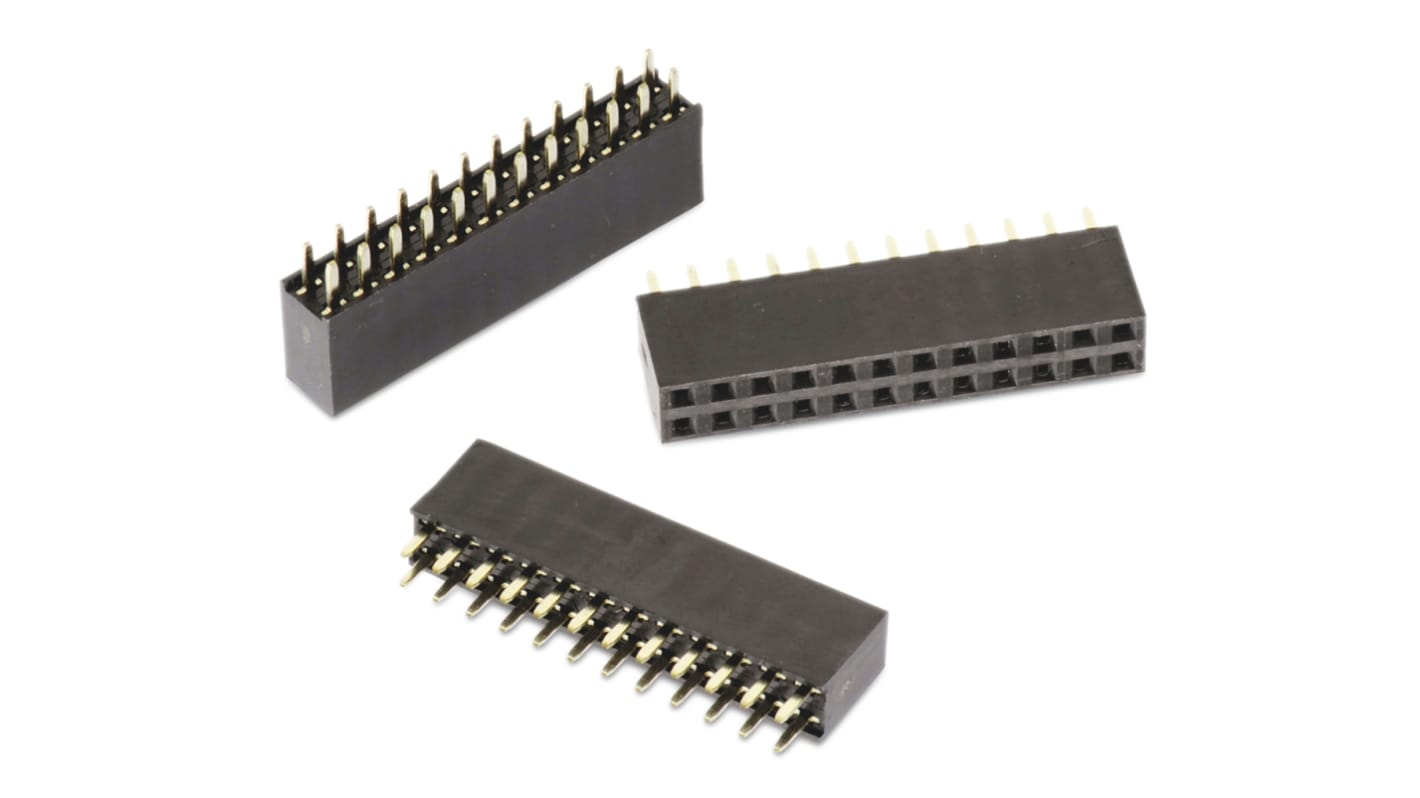 Gniazdo PCB 32 -pinowe 2 -rzędowe raster: 2.54mm typu płytka – płytka Proste Przewlekany