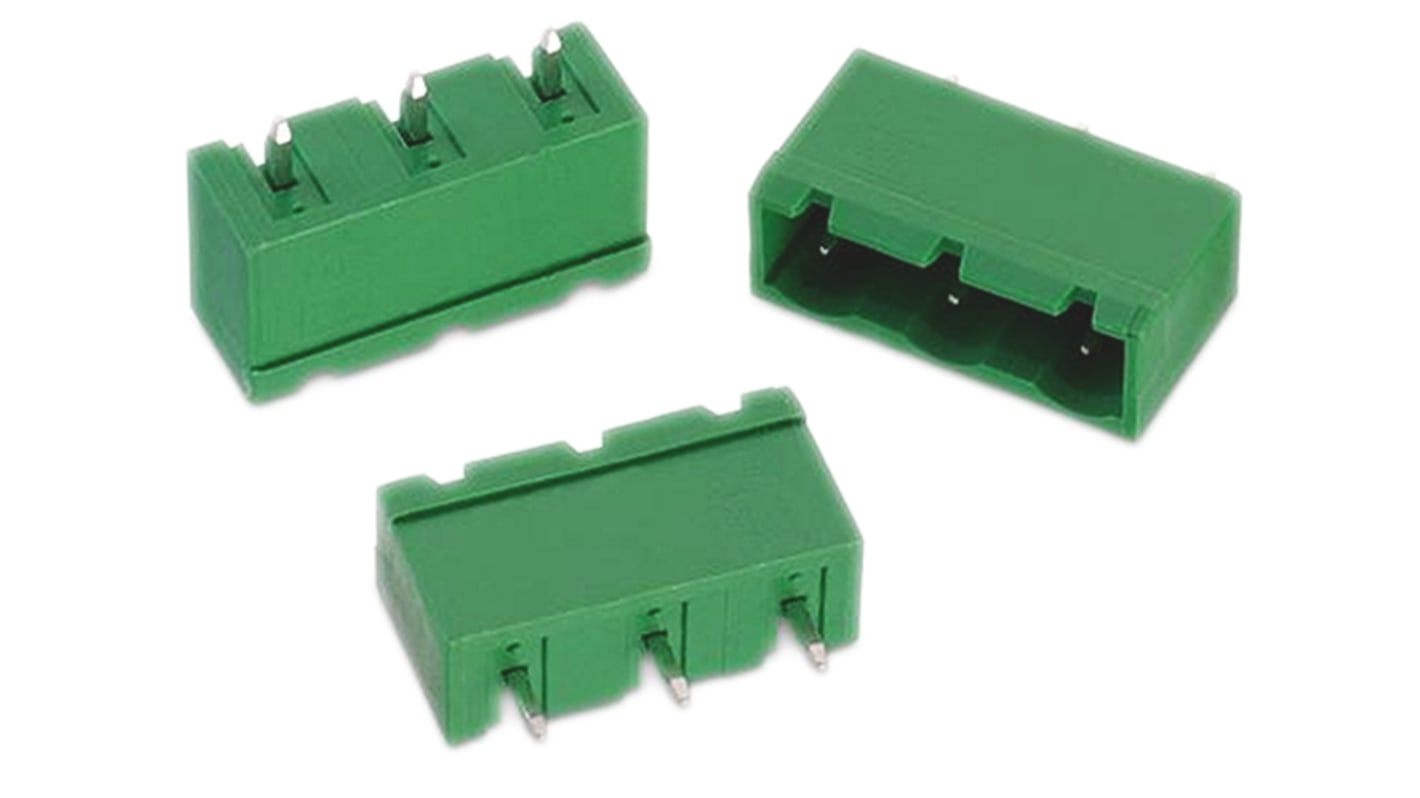 Wurth Elektronik 7.62mm Pitch 2 Way Pluggable Terminal Block, Header, Through Hole, Solder Termination