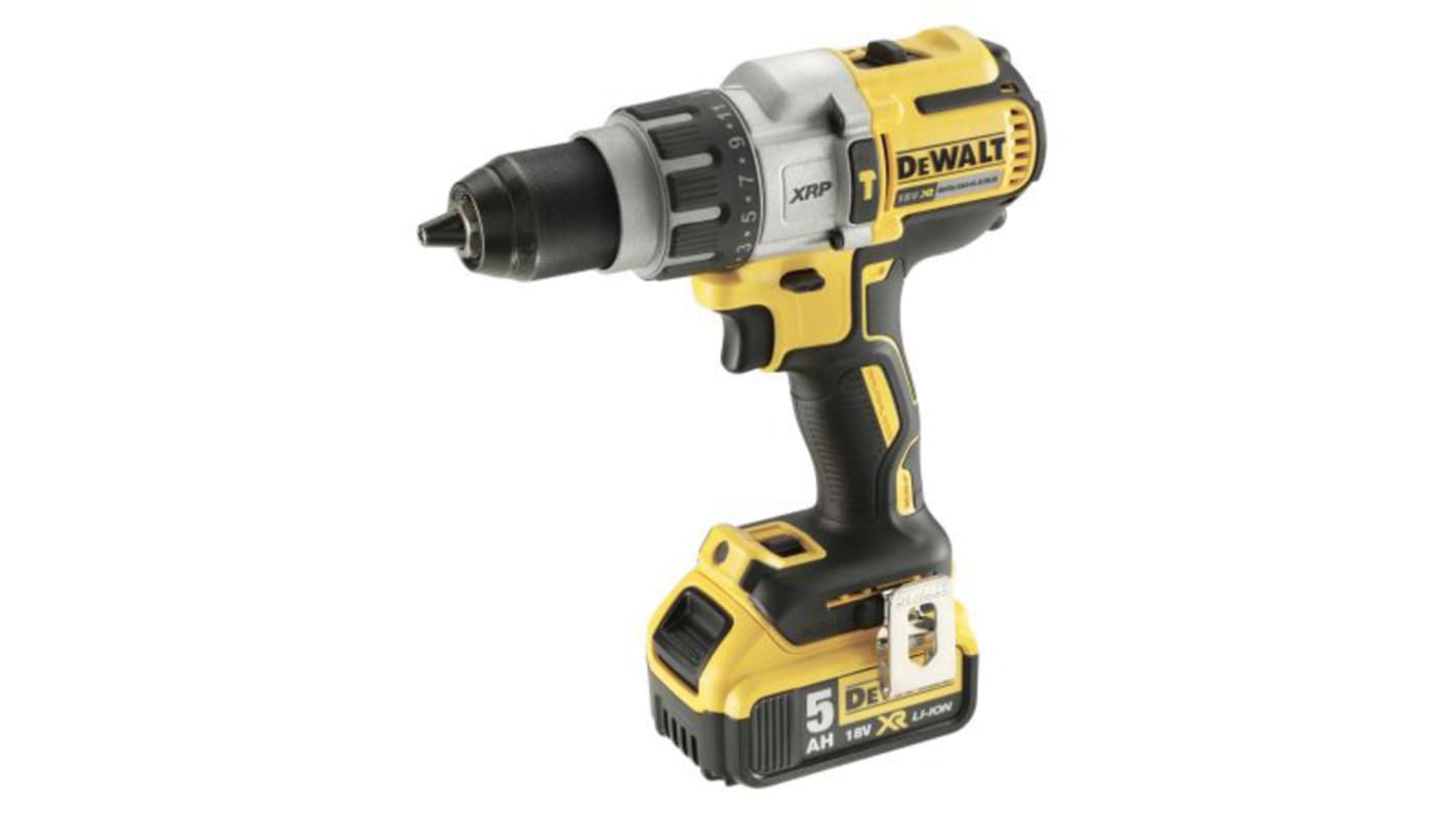 DeWALT DCD Keyless 18V Cordless Hammer Drill Li-Ion, UK Plug