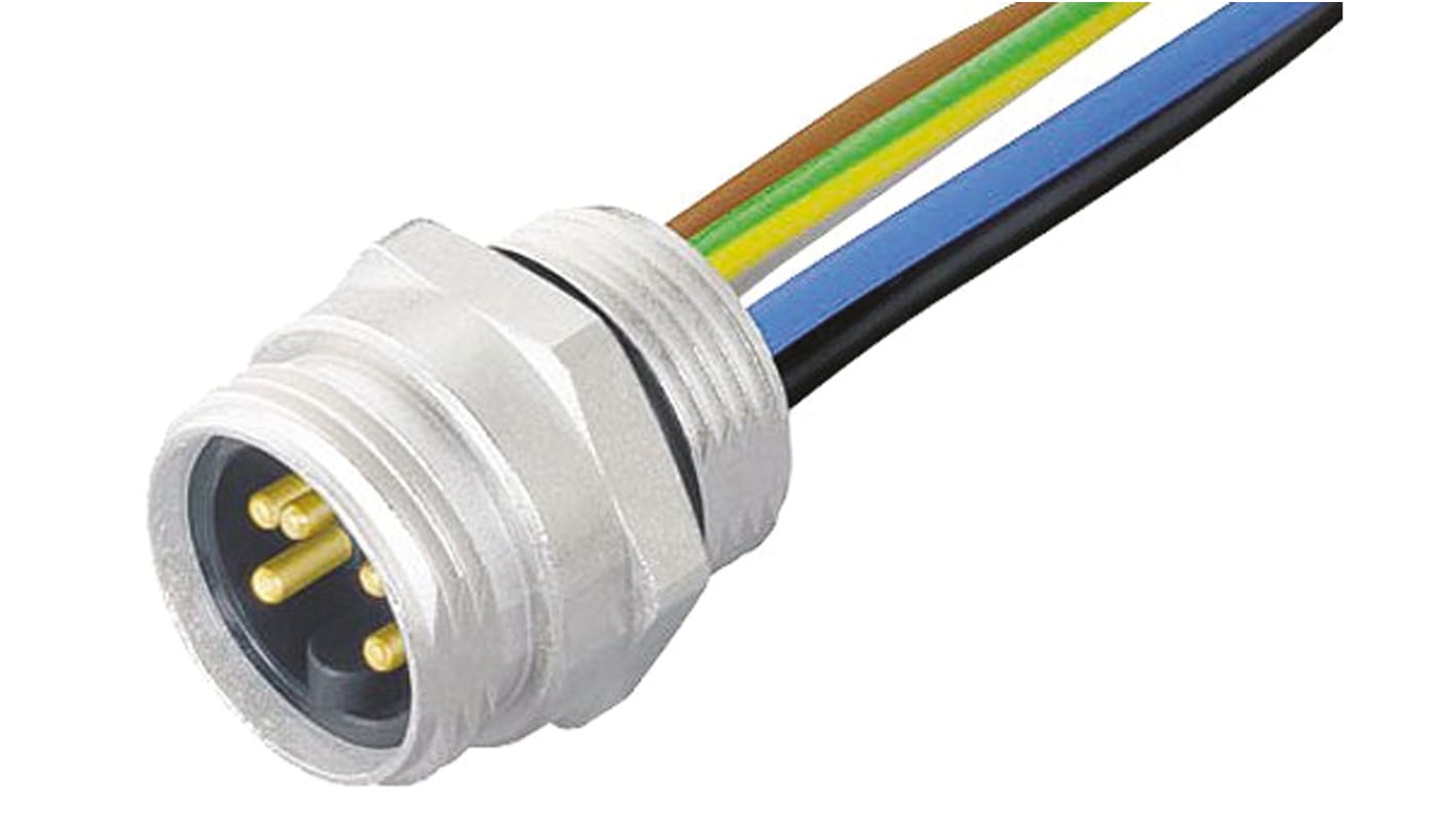 Murrelektronik Circular Connector, 5 Contacts, Bulkhead Mount, 7/8 Connector, Plug, Male, IP65, IP67, 7000 Series