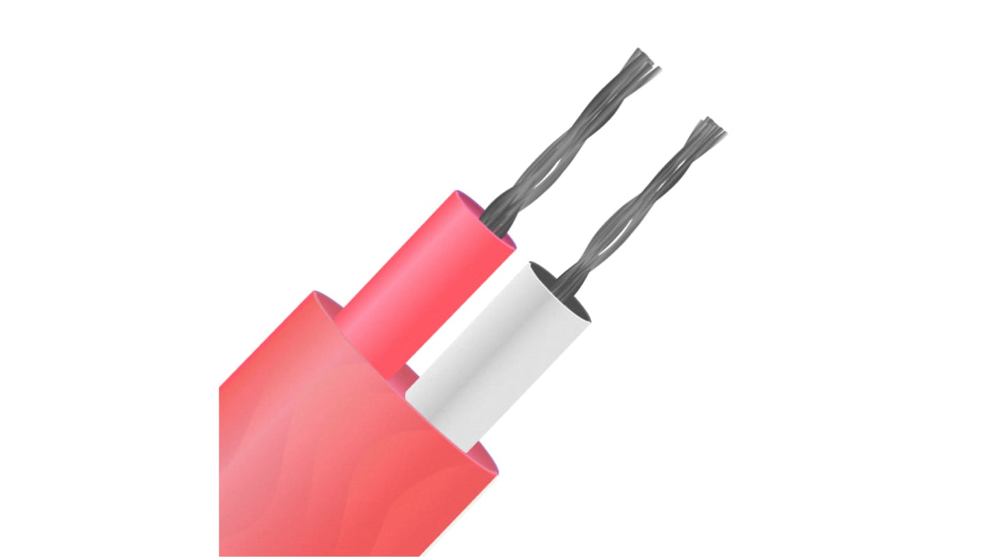 RS PRO Type N Thermocouple Cable/Wire, 10m, Unscreened, PFA Insulation, +260°C Max, 7/0.2mm