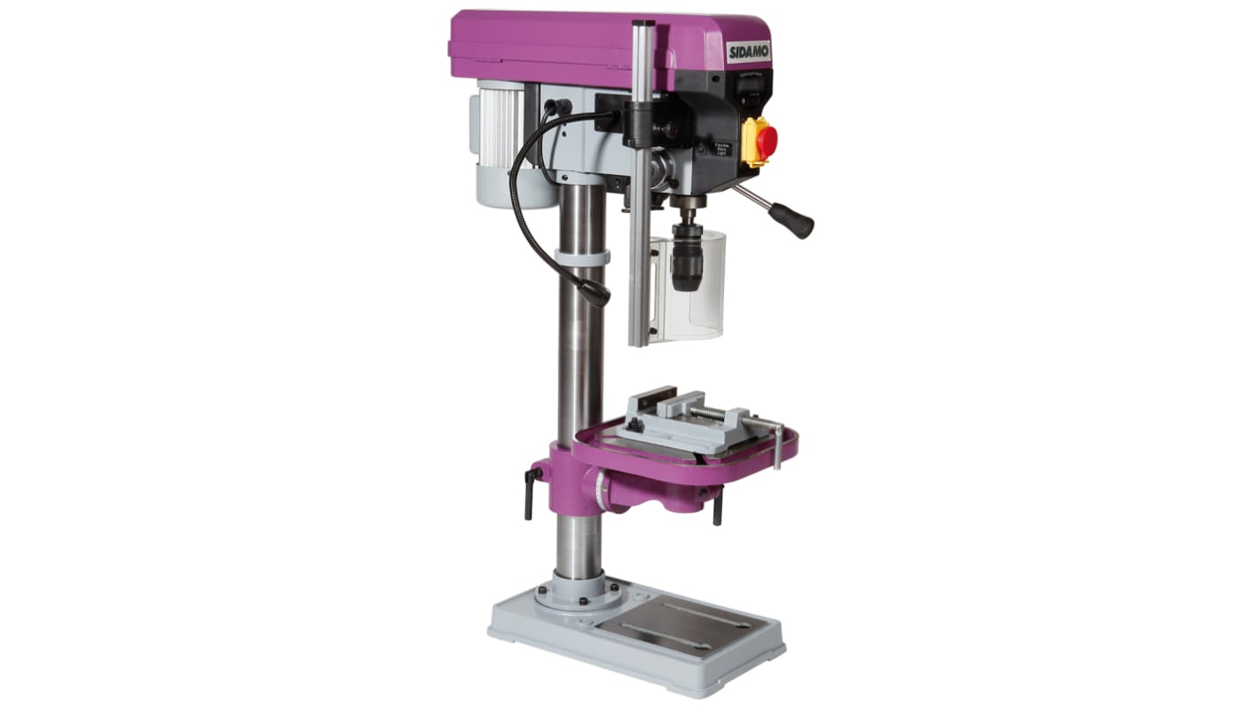 Taladro de columna de banco Sidamo de 550W, mesa de 286 x 286mm