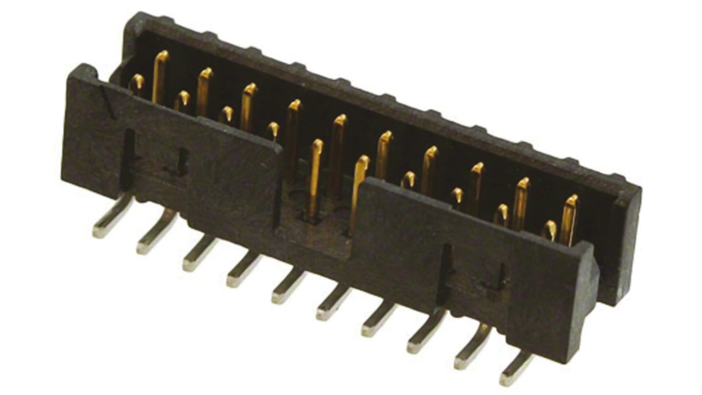 3M 159 Series Straight Surface Mount PCB Header, 20 Contact(s), 2.0mm Pitch, 2 Row(s), Shrouded