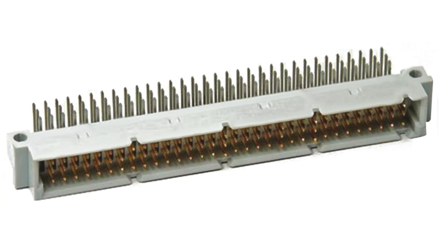 3M 41612 96 Way 2.54mm Pitch, Type C, 3 Row, Right Angle DIN 41612 Connector, Plug