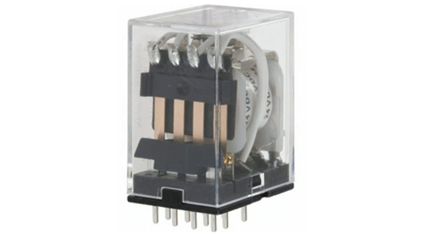 Omron PCB Mount Power Relay, 120V ac Coil, 3A Switching Current, 4PDT