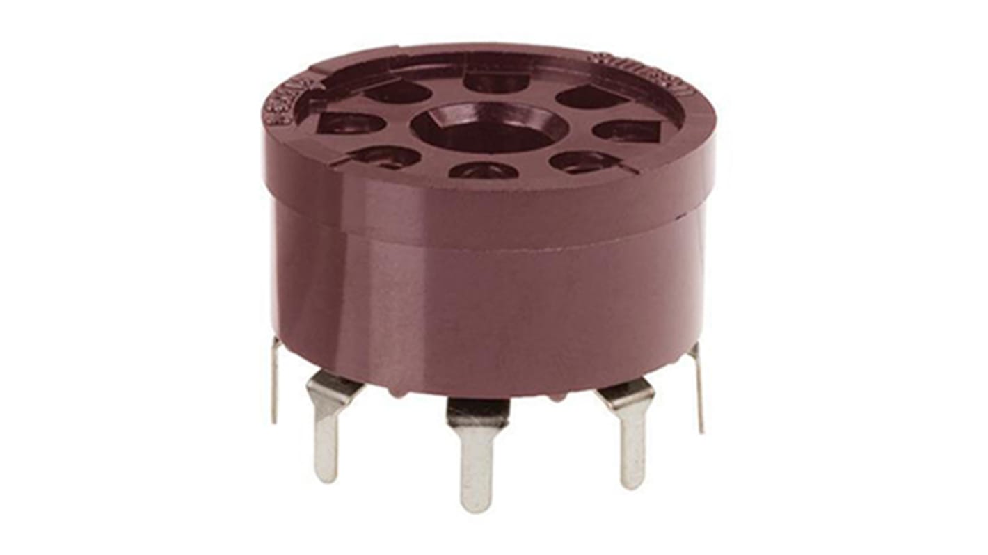Omron 8 Pin 250V ac PCB Mount Relay Socket, for use with MK Series Relay