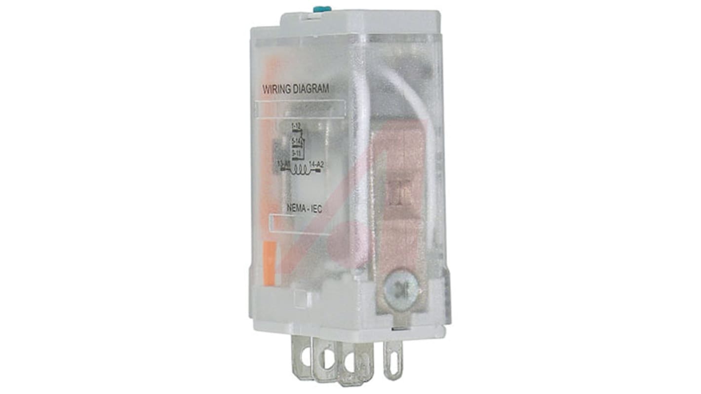 Schneider Electric Plug In Non-Latching Relay, 12V dc Coil, 20A Switching Current, SPDT