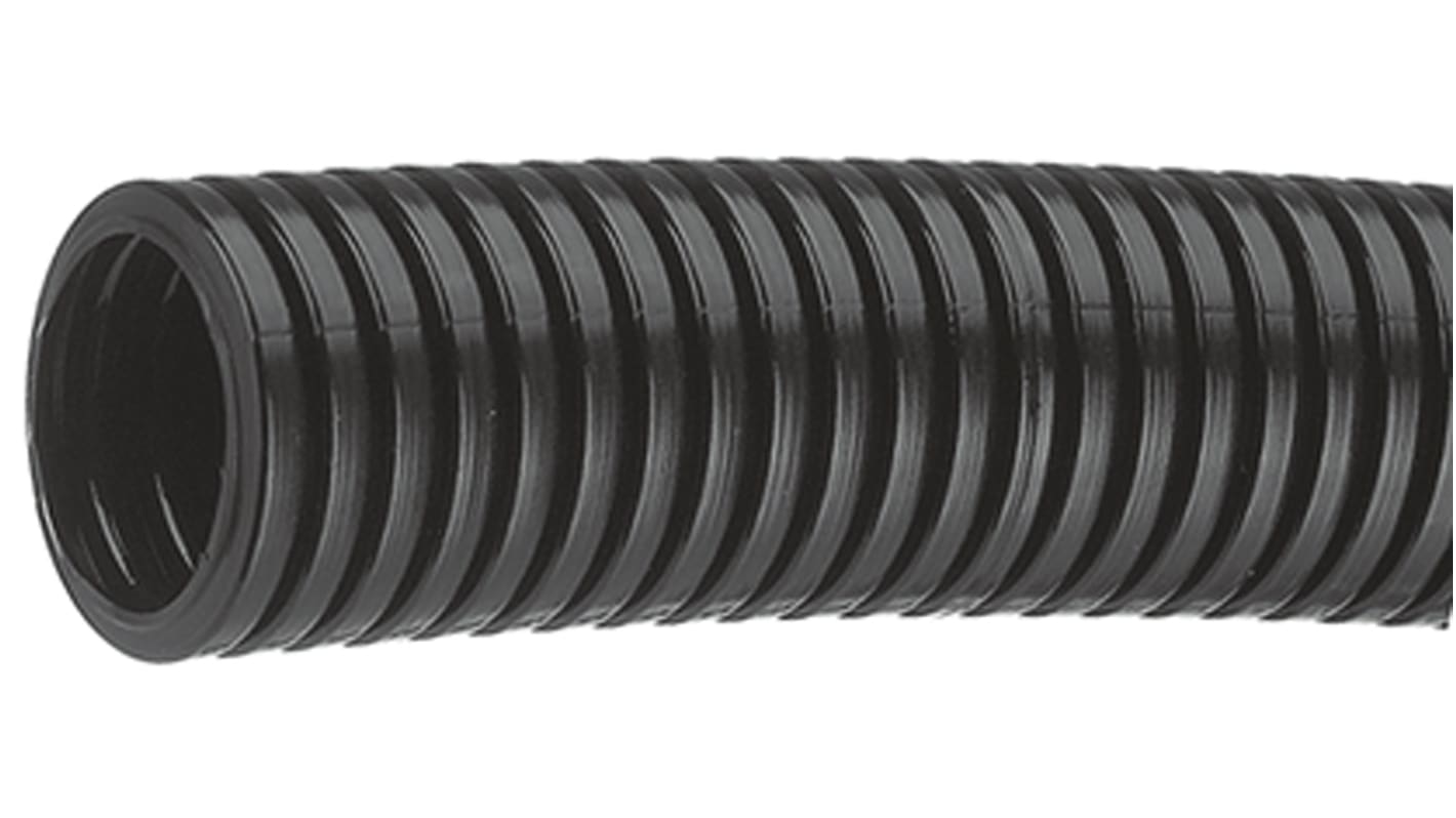 PMA 塑料挠性电缆管, Φ20mm标称, 21.2mm外径, 16.2mm内径, 50m长, IP68, 黑色, PCL系列