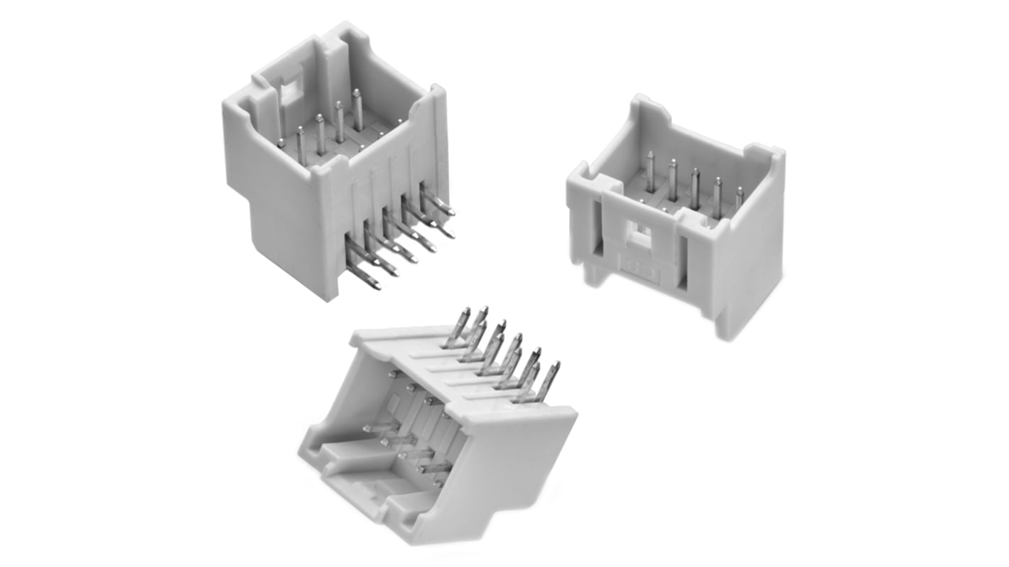 Wurth Elektronik WR-WTB Series Right Angle Through Hole PCB Header, 8 Contact(s), 2.0mm Pitch, 2 Row(s), Shrouded