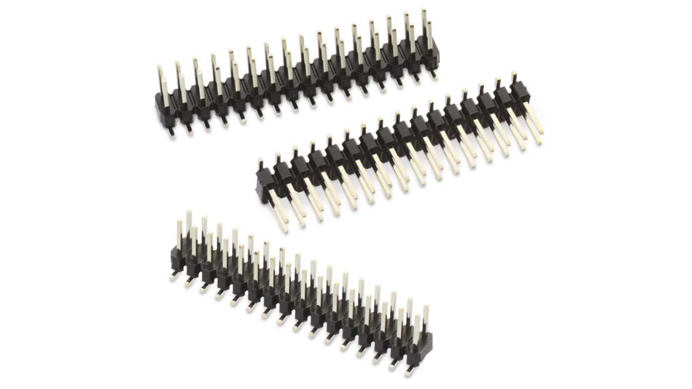 Wurth Elektronik WR-PHD Series Right Angle Pin Header, 4 Contact(s), 2.54mm Pitch, 2 Row(s), Unshrouded