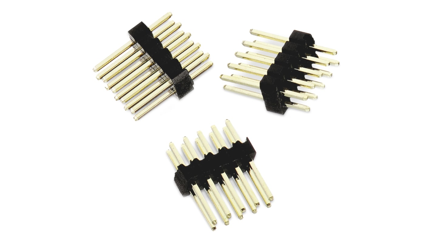 Wurth Elektronik ストレート ピンヘッダ 16極 1.27mm 2列, スルーホール実装