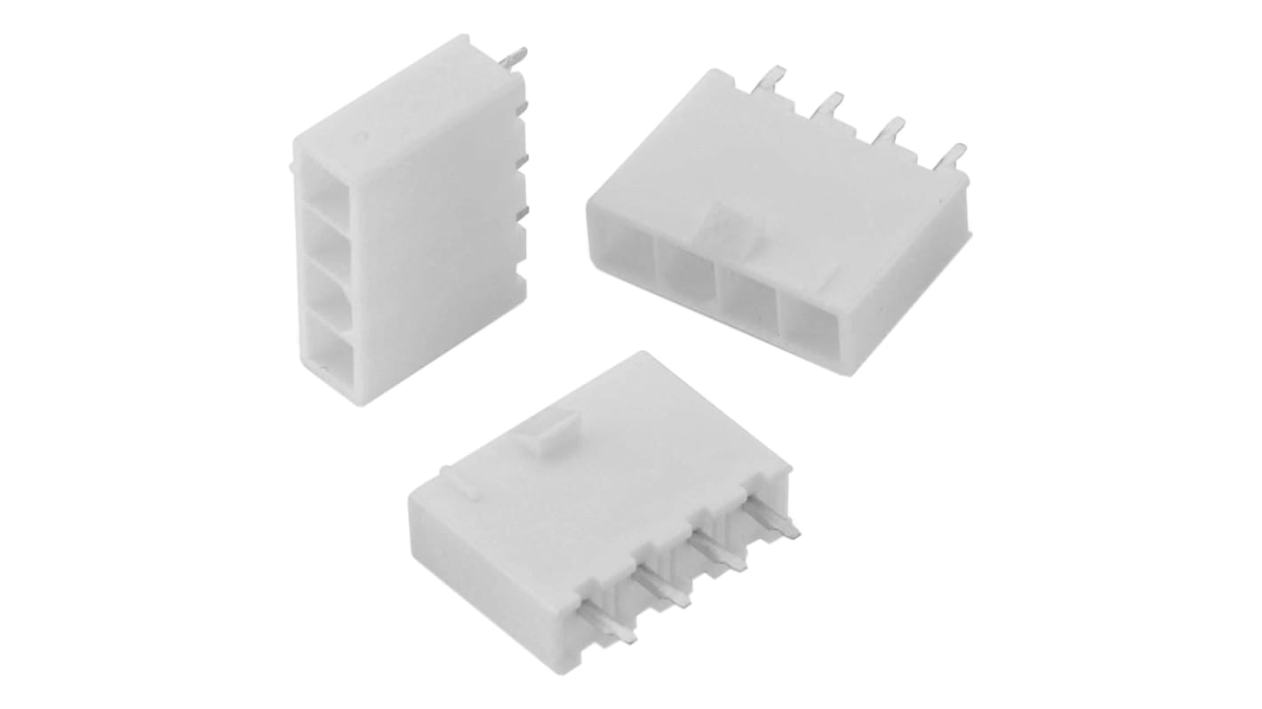Wurth Elektronik 4p单排排针 直向线对板连接器, 4.2mm间距, 69.0A, 600.0 V, THT安装, WR-MPC4系列