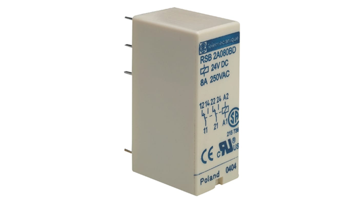 Relais de puissance Schneider Electric Harmony Relay RSB, 1 RT, bobine 48V c.a. Enfichable 750mW