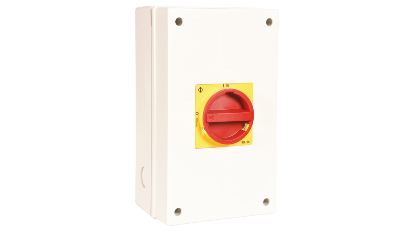 Kraus & Naimer 3P Pole Isolator Switch - 125A Maximum Current, 37kW Power Rating, IP66, IP67