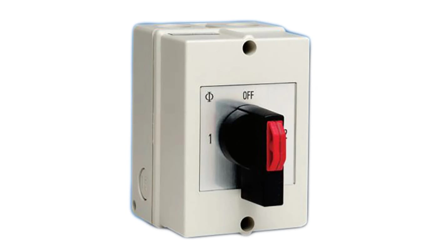 Kraus & Naimer 2P Pole Isolator Switch - 63A Maximum Current, 11kW Power Rating, IP66, IP67