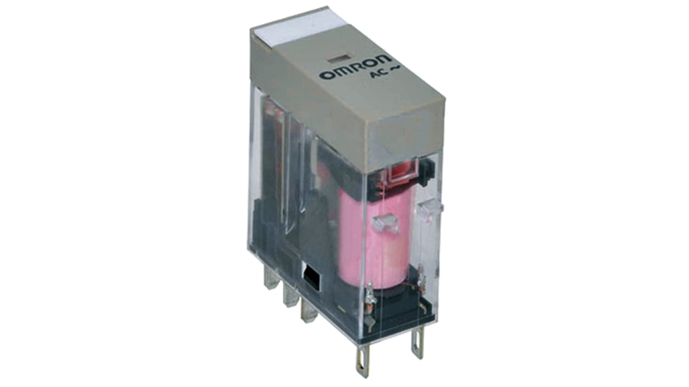 Omron Plug In Power Relay, 120V Coil, 10A Switching Current, SPDT