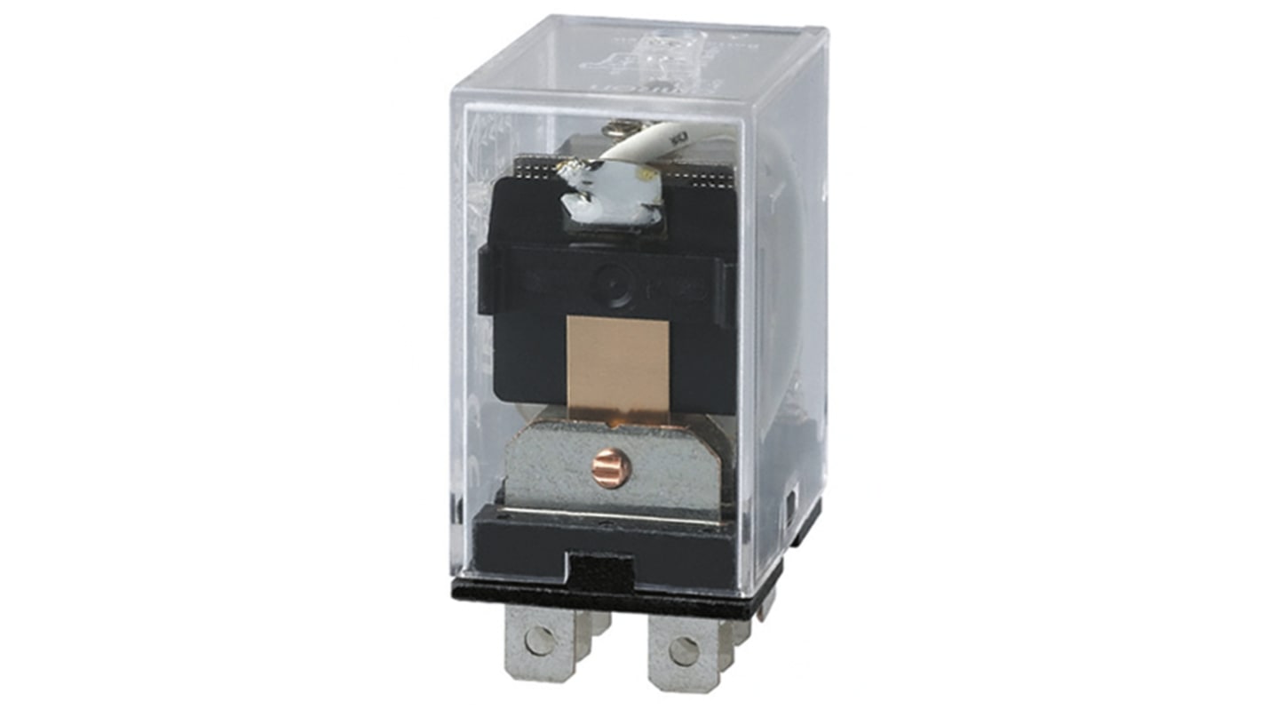 Relè di potenza Omron serie LY, SPDT, bobina 24V cc, A innesto