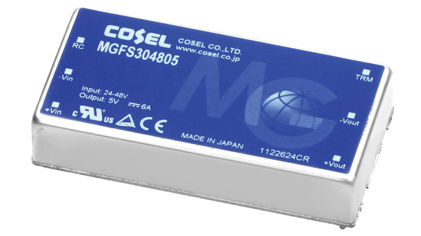 Cosel DC/DC-Wandler 30W 48 V dc IN, 5V dc OUT / 6A 1500V