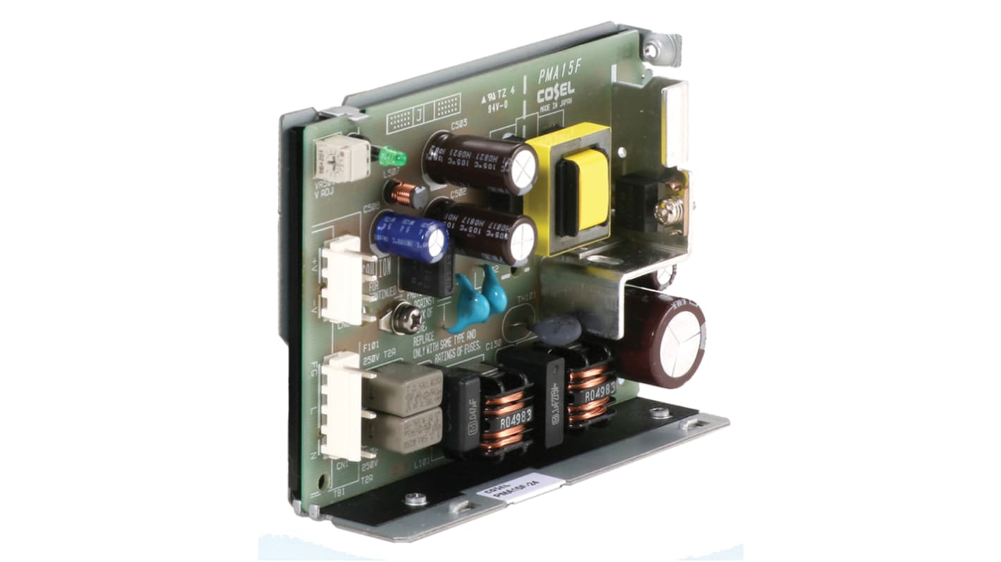 Cosel Switching Power Supply, PMA15F-5, 5V dc, 3A, 15W, 1 Output, 85 → 264V ac Input Voltage