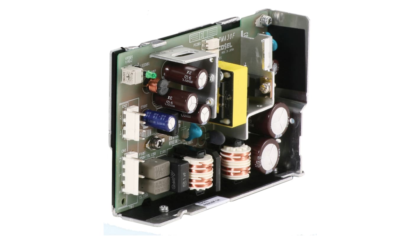 Cosel Switching Power Supply, PMA30F-24, 24V dc, 1.3A, 31W, 1 Output, 85 → 264V ac Input Voltage