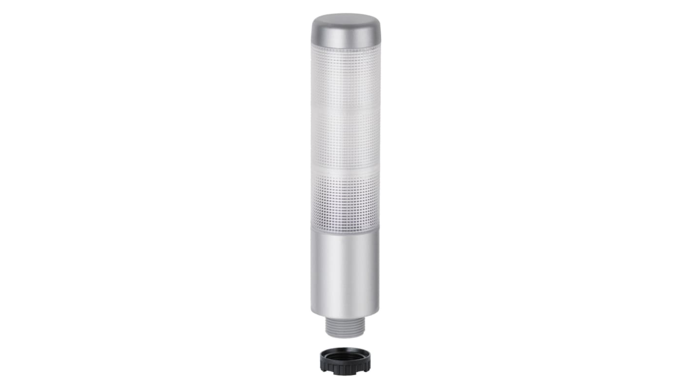 Werma Kompakt 37 LED Signalturm 3-stufig Linse Klar LED Rot/Gelb/Grün + Summer Dauer 175mm