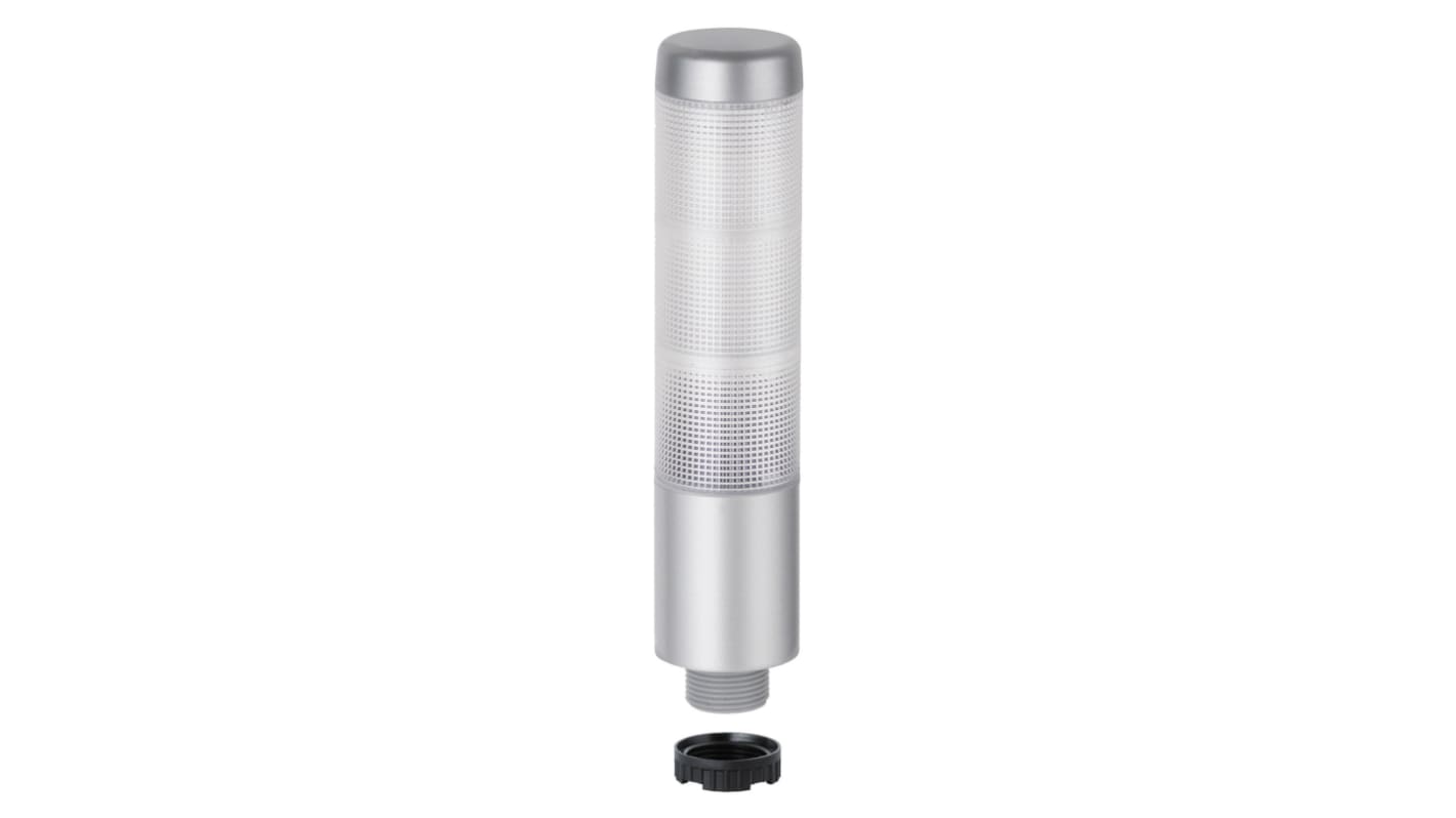 Rs-Online Torretta di segnalazione Werma 24 V LED 3 elementi lenti Trasparente con Cicalino