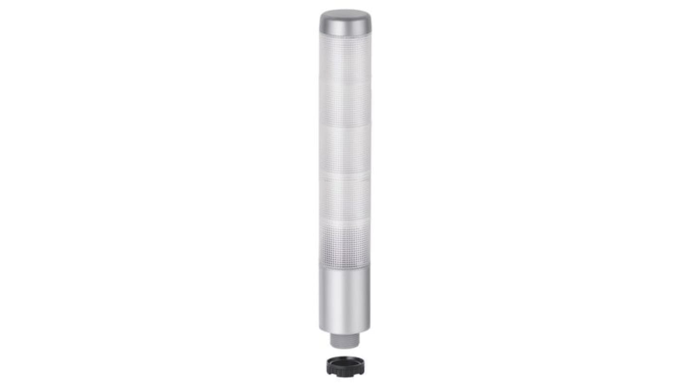 Werma Kompakt 37 LED Signalturm 5-stufig Linse Mehrfarbig LED Transparent + Summer Dauer 242.5mm